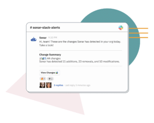 Salesforce Alerts in Slack using the Sonar Change Management platform.